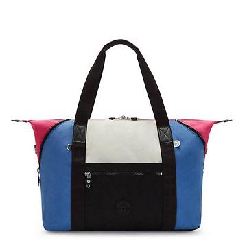 Kipling Art Medium Tote Tassen Blauw Roze | BE 1761TC